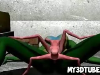 3d 绿色 外侨 越来越 性交 硬 由 一 spider